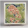 Image 1 : ROOKWOOD trivet tile, 1925, embossed with pink grapes and green foliage on a blue ground. Some pe…