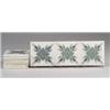Image 1 : Ten German tiles transfer-printed with a floral design in green on white. Minimal crazing, a few …