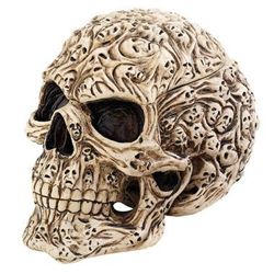 Intricately hand carved skull trinket box