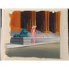 Image 1 : Orig Background Animation Cel Pink Panther Lion Statue