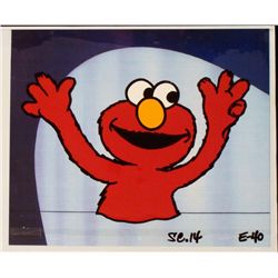 Elmo Throw Hands Up Orig Cel Animation Background Art