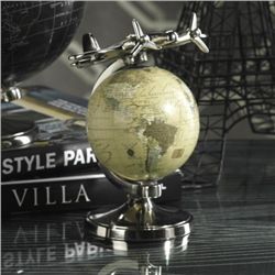 Globe and Plane Statue