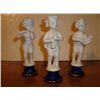 Image 1 : Set of 3 French cherubs with musical instrumentsbisque