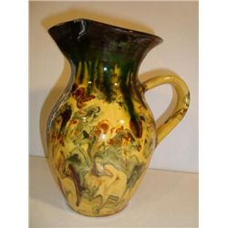 Old French jaspee pitcher from Savoie