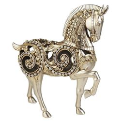 Beautiful Silver and Crystal Horse Figure