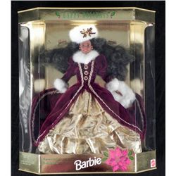 Happy Holidays African American Barbie Doll Mattel MIB