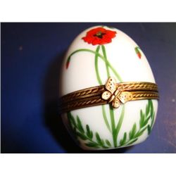 French Hand painted porcelain Limoges box signed