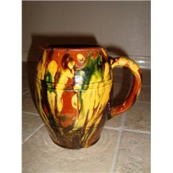 Old French jaspee pitcher from Savoie