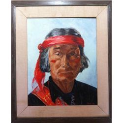  Mangas Coloradas  oil on canvas by Pauline King