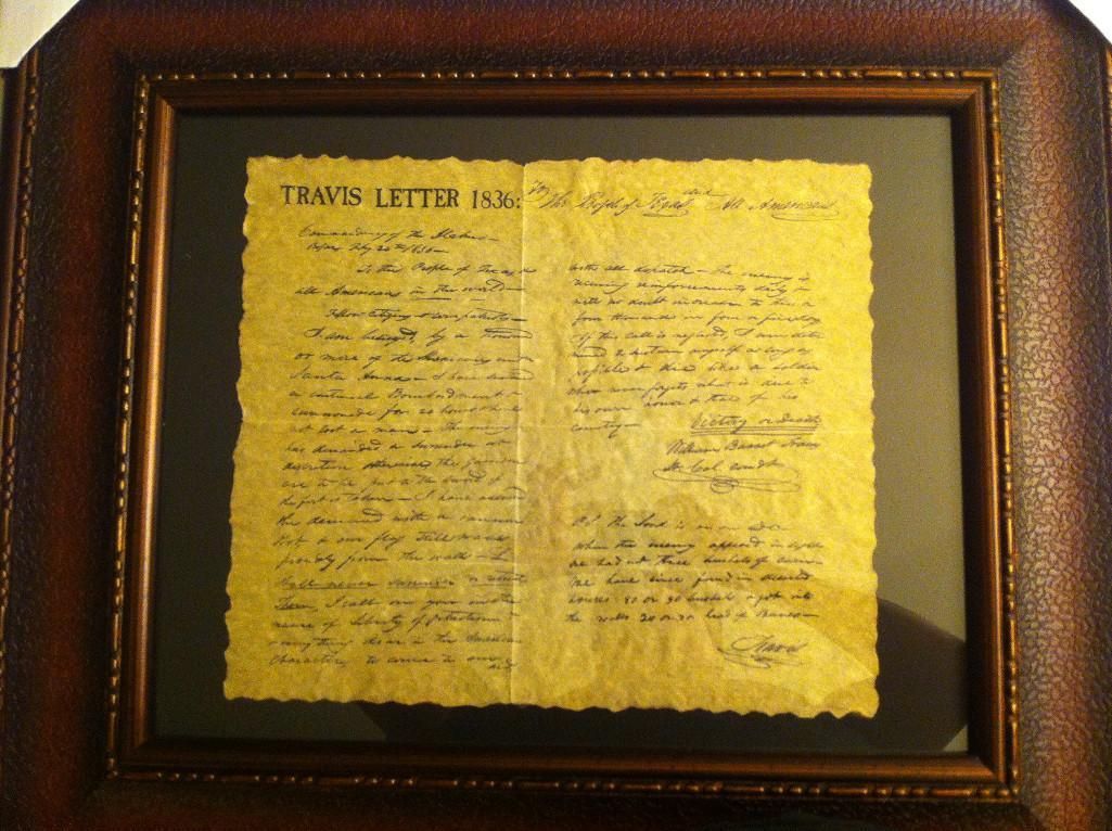 Col Travis Letter From The Alamo To Gen Houston DONATED BY RR 