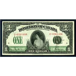 Dominion of Canada, $1 "Seal Over One" 1917 Issue.