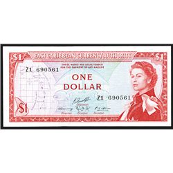 East Caribbean Currency Authority. 1 Dollar. Z1 Replacement note.