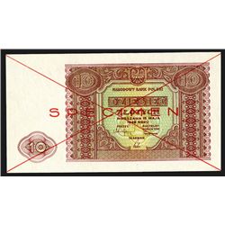Narodowy Bank Polski, 1946 issue Specimen Banknote.