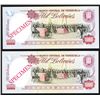 Image 2 : Banco Central De Venezuela, 1991 Issue Specimen ÒCorrect & ErrorÓ Pair.