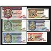Image 1 : Banque du Zaire. 1972-1980 Specimen Issues, 50 Makuta, 1, 5, 10 (2) 50 Zaires. 6 notes