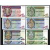 Image 1 : Banque du Zaire. 1976-1981 Issues, 5 (4); 10 (3); 50 Zaires. 8 notes