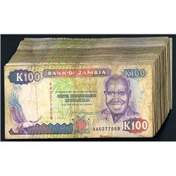 Bank of Zambia, ND (1991) Issue, Pack of 100 Banknotes