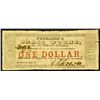 Image 1 : Peterson's Brass Works, 1862 $1 Scrip Note.