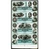 Image 1 : Corn Exchange Bank, 1860 Uncut Obsolete Sheet of 4 In Green.