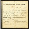 Image 1 : Rensselaer Glass Stock, 1806, Historic Early NY Glass Company Stock Certificate.