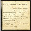 Image 1 : Rensselaer Glass Stock, 1806, Historic Early NY Glass Company Stock Certificate.