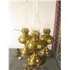 Image 1 : LOT OF 3 COPPER ELECTRIC OIL LAMPS