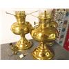 Image 2 : LOT OF 3 COPPER ELECTRIC OIL LAMPS