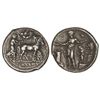 Image 1 : Tetradracma. 430-413 a.C. HIMERA. SICILIA. Anv.: Cuadriga marchando a derecha, encima Nike volando a