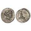 Image 1 : Tetrobolo. Siglo III a.C. HISTIAIA. Anv.: Cabeza de la ninfa Histiaia a derecha. Rev.: La ninfa Hist