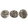 Image 1 : Lote 3 monedas Trihemióbolo. 411-350 a.C. THASOS. AR. Los tres diferentes. CY-1528, 1529. MBC a MBC+