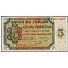Image 1 : 5 Pesetas. 10 Agosto 1938. Serie F. Ed-D36a. EBC.