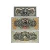 Image 2 : Lote 3 billetes  1, 5 y 10 Colones. 1917 y S/F. COSTA RICA. WPM-S121s1,S122a y S123r. SC.