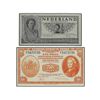 Image 2 : Lote 2 billetes 50 Centavos y 2 1/2 Gulden. 1943 y 1949. INDIAS HOLANDESAS y HOLANDA. Reina Guillerm