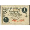 Image 1 : 1 Pesseta. 14 Juliol 1937. Aj. d´ALFARA. (Roturas). AT-95. MBC-.