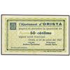 Image 1 : 50 Cèntims. 20 Juliol 1937. Aj. d´ORISTÀ. ESCASO. AT-1720. SC.