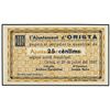 Image 1 : 25 Cèntims. 20 Juliol 1937. Aj. d´ORISTÀ. ESCASO. AT-1721. SC.