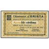 Image 1 : 25 Cèntims. 20 Juliol 1937. Aj. d´ORISTÀ. Sin sello tampón. ESCASO. AT-1721b; T-1976b. EBC.