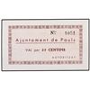 Image 1 : 25 Cèntims. S/F,. Aj. de PAÜLS. Sin sello tampón. ESCASO. AT-1795b. SC.