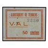 Image 1 : 50 Cèntims. Aj. de TERMENS. Cartón. Leves manchitas. AT-2454. EBC.