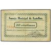 Image 2 : 50 Céntimos. 5 Septiembre 1937. C.M. de CASTELLOTE (Teruel). Al dorso impresión desplazada del valor