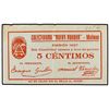 Image 1 : 5 Céntimos. Emisión 1937. MOLINOS (Teruel). COLECTIVIDAD NUEVA AURORA. (Rotura en pliegue central). 