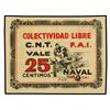 Image 1 : 25 Céntimos. NAVAL (Huesca). COLECTIVIDAD LIBRE C.N.T.-F.A.I. Mont-993B. SC.