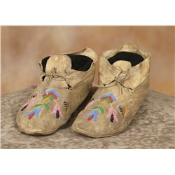 Santee Sioux Beaded Moccasins