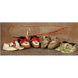 Miniature Snow Shoes and Childs Moccasins