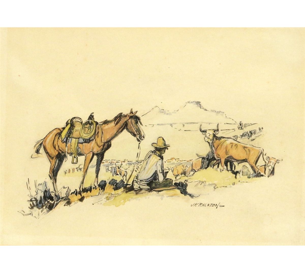 James K. Ralston, three works - March in Montana