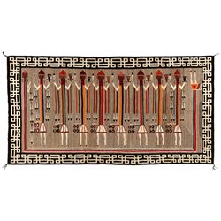 Navajo Yei Weaving, 9' x 4'9"