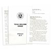 Image 1 : Press Kit for the JFK Texas Welcome Dinner Scheduled for the Night of His Assassination