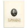 Image 1 : William Howard Taft Signature -- Bold Signature Attractively Displayed With Small Etched Portrait of