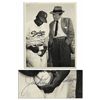 Image 1 : Jackie Robinson Signed Photo -- 8'' x 10'' Photo of Robinson & Actor Van Heflin, Dedicated in Robins