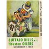 Image 1 : Buffalo Bills vs. Houston Oilers Program From 1 November 1964 -- Cover Wear, Coupon Cut From Rear Pa
